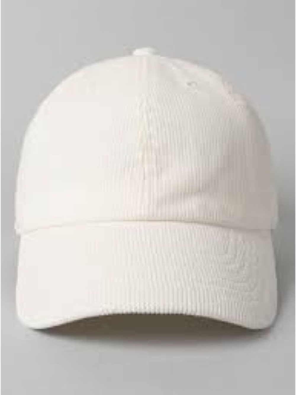 Corduroy Baseball Cap - White